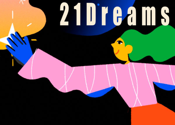 21 Dream link drawing of a girl touching a heart